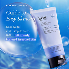 belif Super Knights mask application shows gentle hydration for sensitive skin.