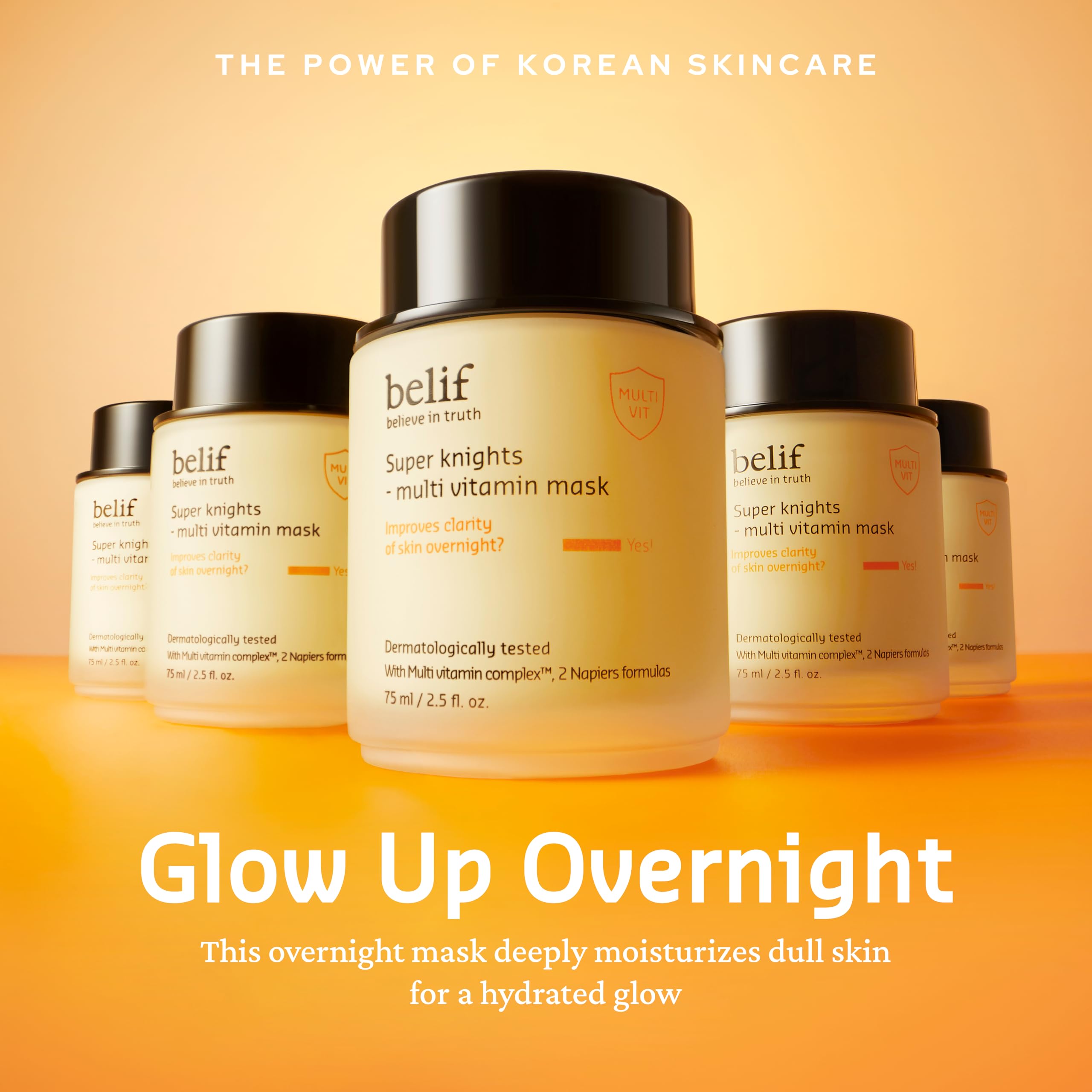 Belif Vitamin C Overnight Butter Mask spread on hand shows cushiony cream melt.