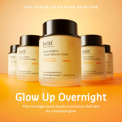 Belif Vitamin C Overnight Butter Mask spread on hand shows cushiony cream melt.