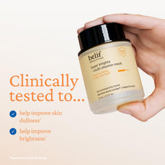 Belif Vitamin C Overnight Butter Mask swatch demonstrates soft texture and creamy finish.