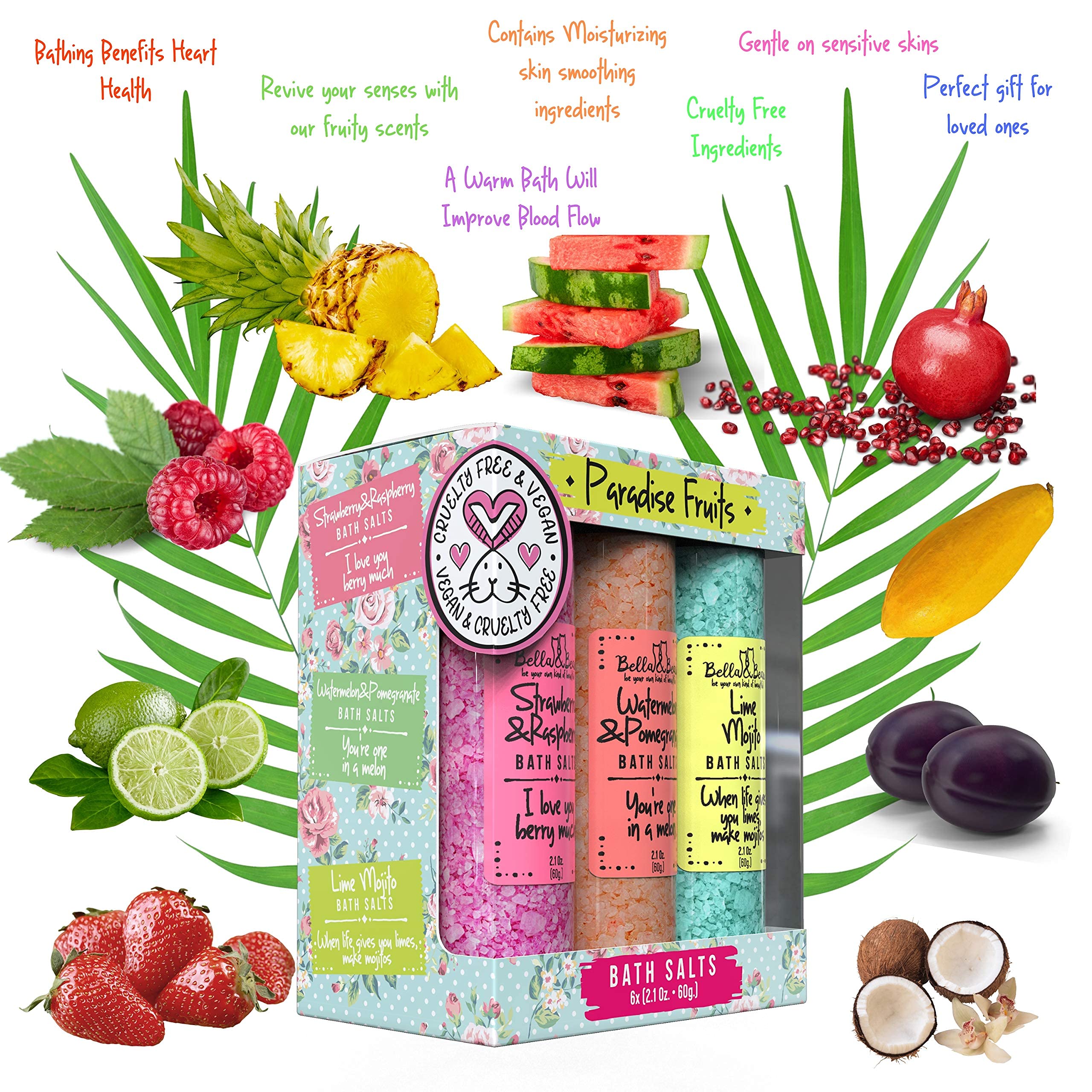 Refreshing bathroom scent lingers after a fruity bath from Bella and Bear
