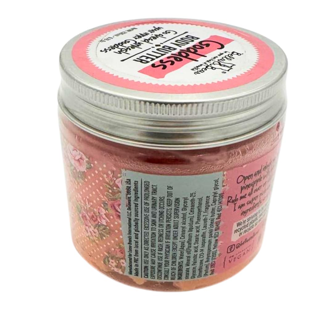 Bella and Bear Goddess Body Butter packaging highlighting vegan cruelty-free credentials