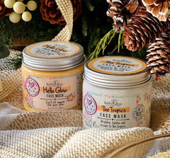 Bella & Bear Hello Glow formula with kaolin clay and shea butter.