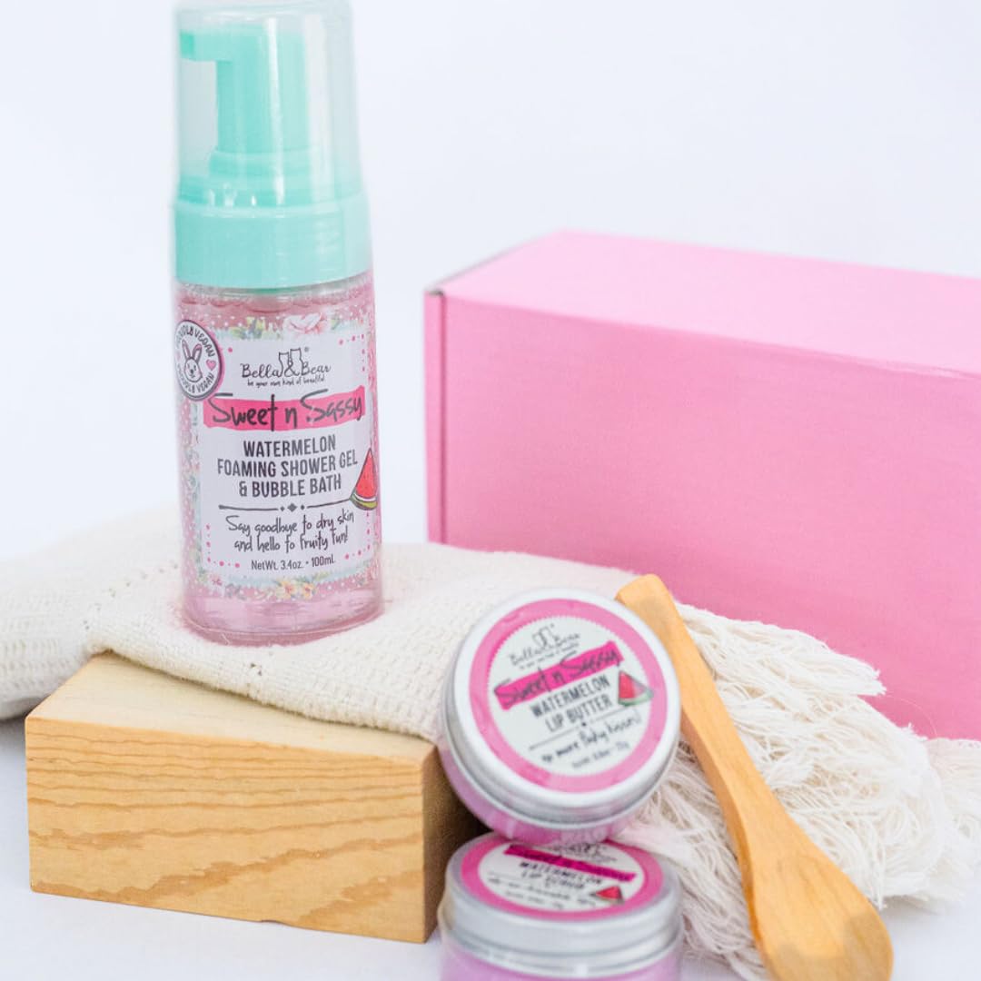 Lip scrub application glide by Bella and Bear for gentle exfoliation