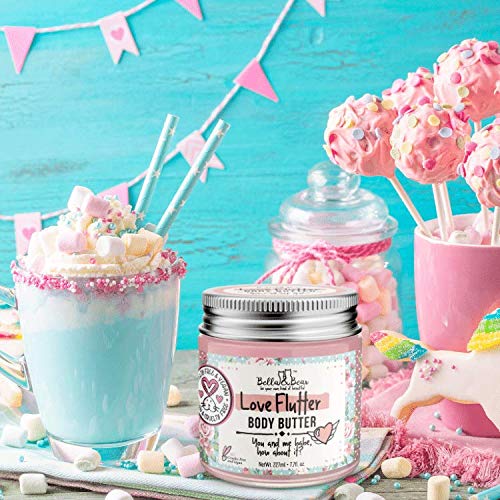 Eco-friendly packaging of Bella and Bear Love Flutter in recycled plastic jar