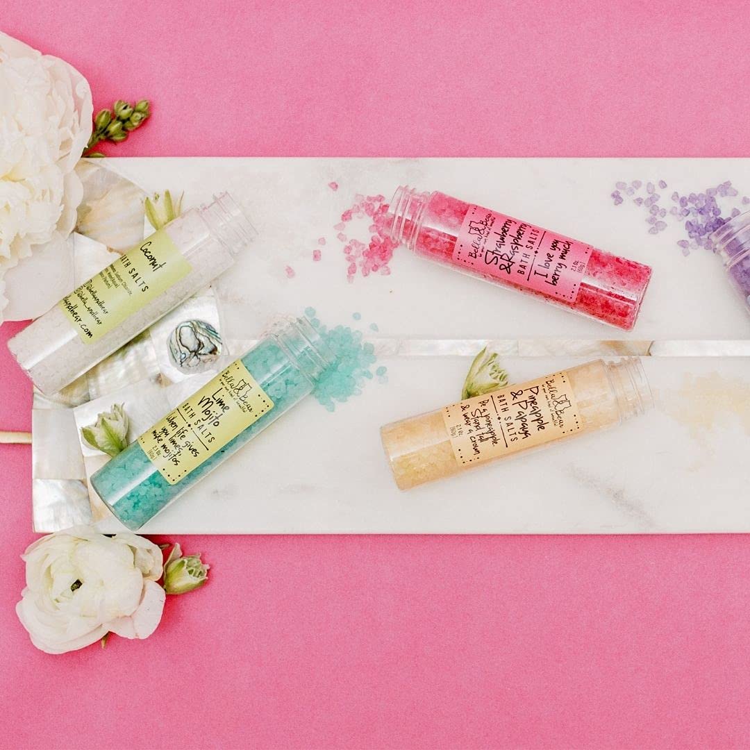 Bella and Bear natural ingredients soothe sensitive skin during a fruity soak