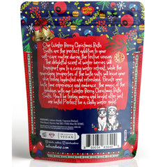 Bella & Bear Winter Berry Bath Salts bottle close-up highlighting berry scent.