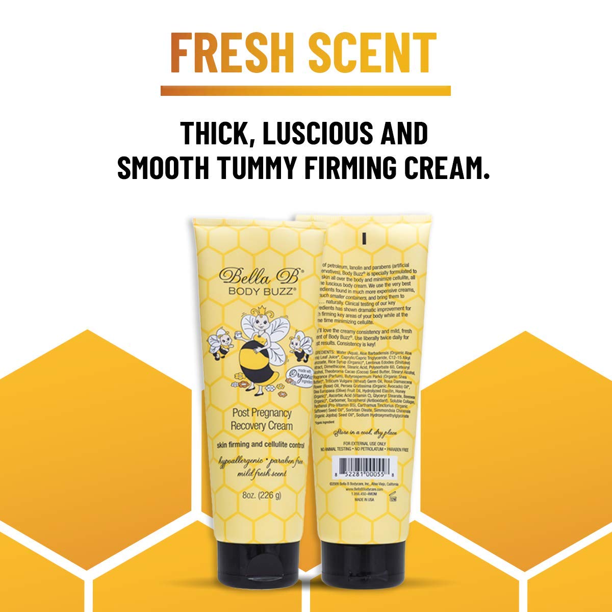 Bella B Tummy To Toes Leg Foot Cream jar with inviting texture.