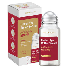 Bella Beauty retinol under eye serum roller close-up for smooth application