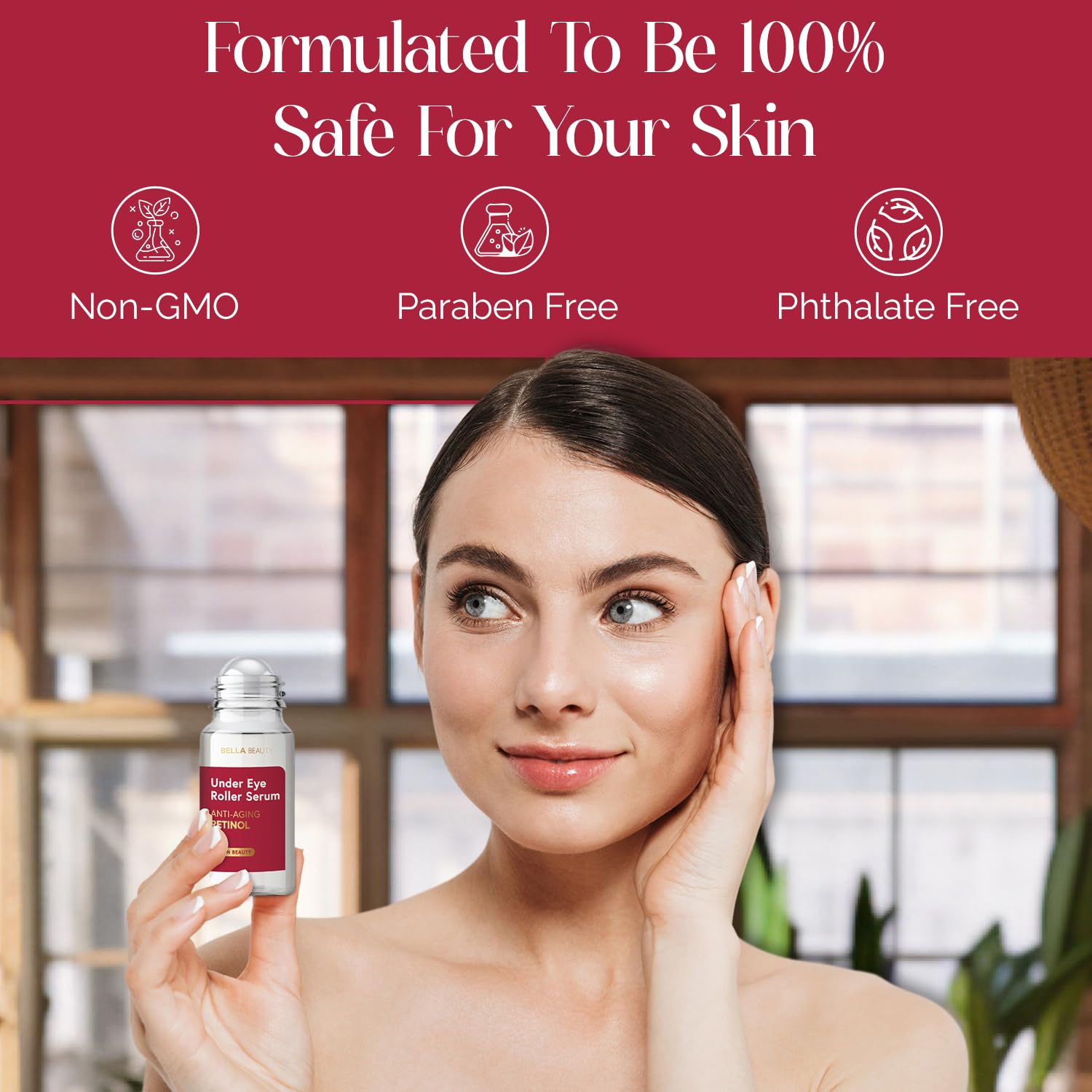 Bella Beauty under-eye application glide demonstrates easy nightly use on skin
