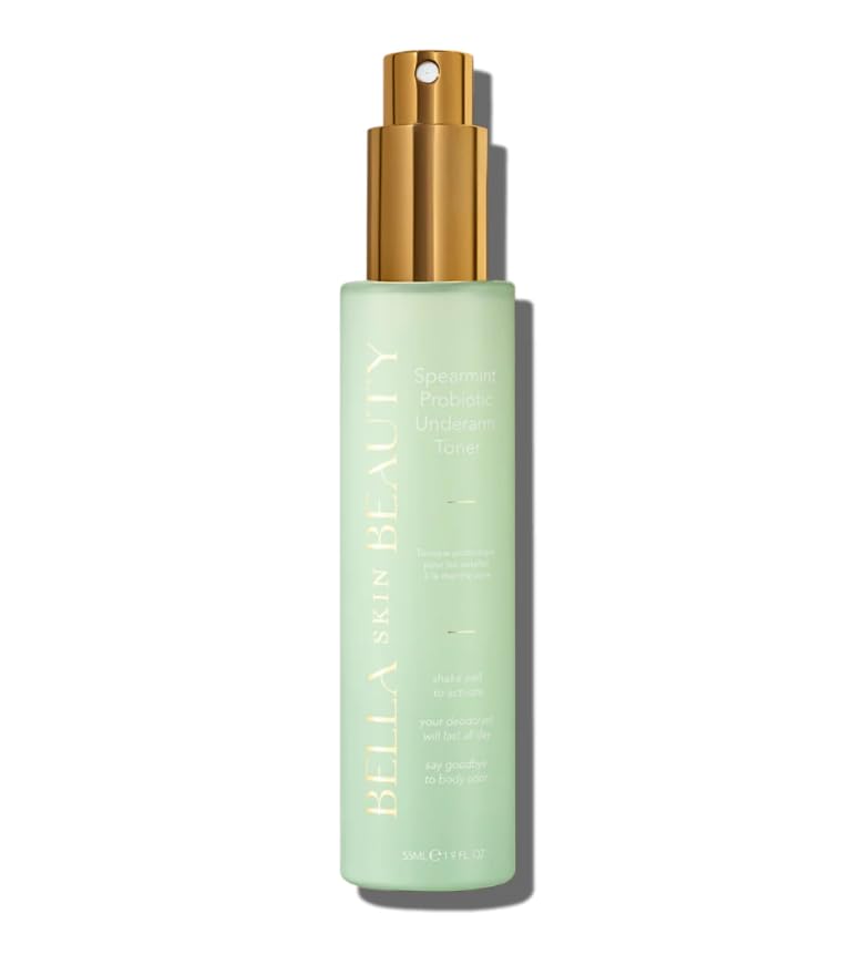 Bella Skin Beauty probiotic underarm toner spearmint spray for lasting freshness