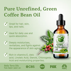 Creamy texture swirl of Bella Terra Oils green coffee bean oil