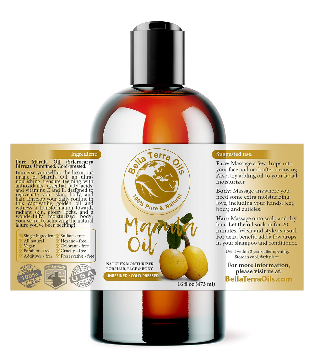 Dropper releasing marula oil for hydration