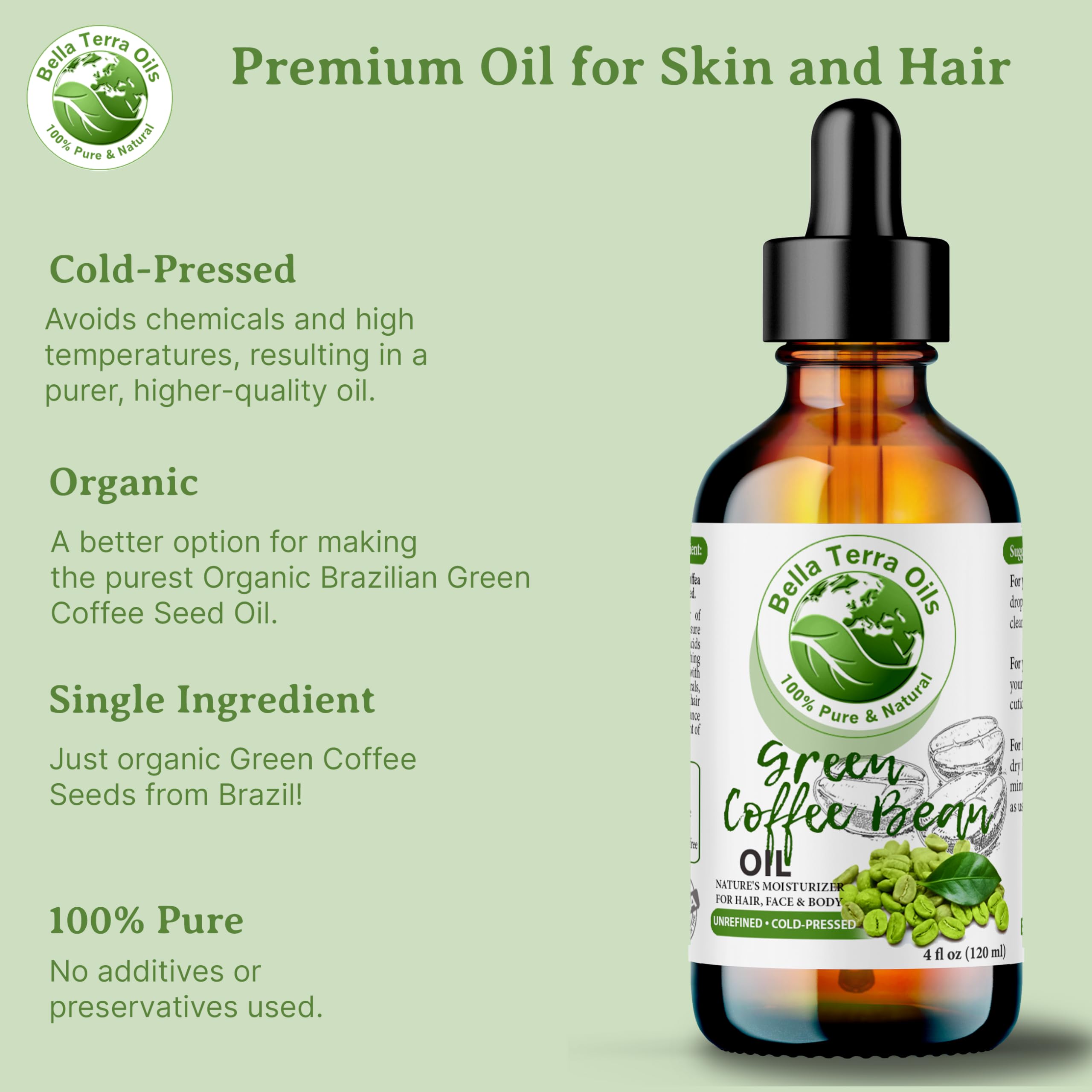 Bella Terra Oils vitamin A, C, E visual hints nourishing benefits.