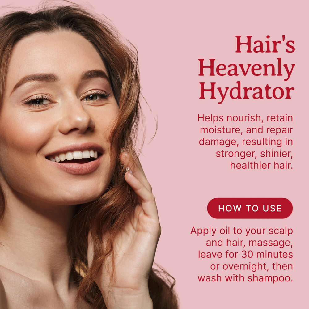 Bella Terra Oils red raspberry seed oil on bathroom counter.