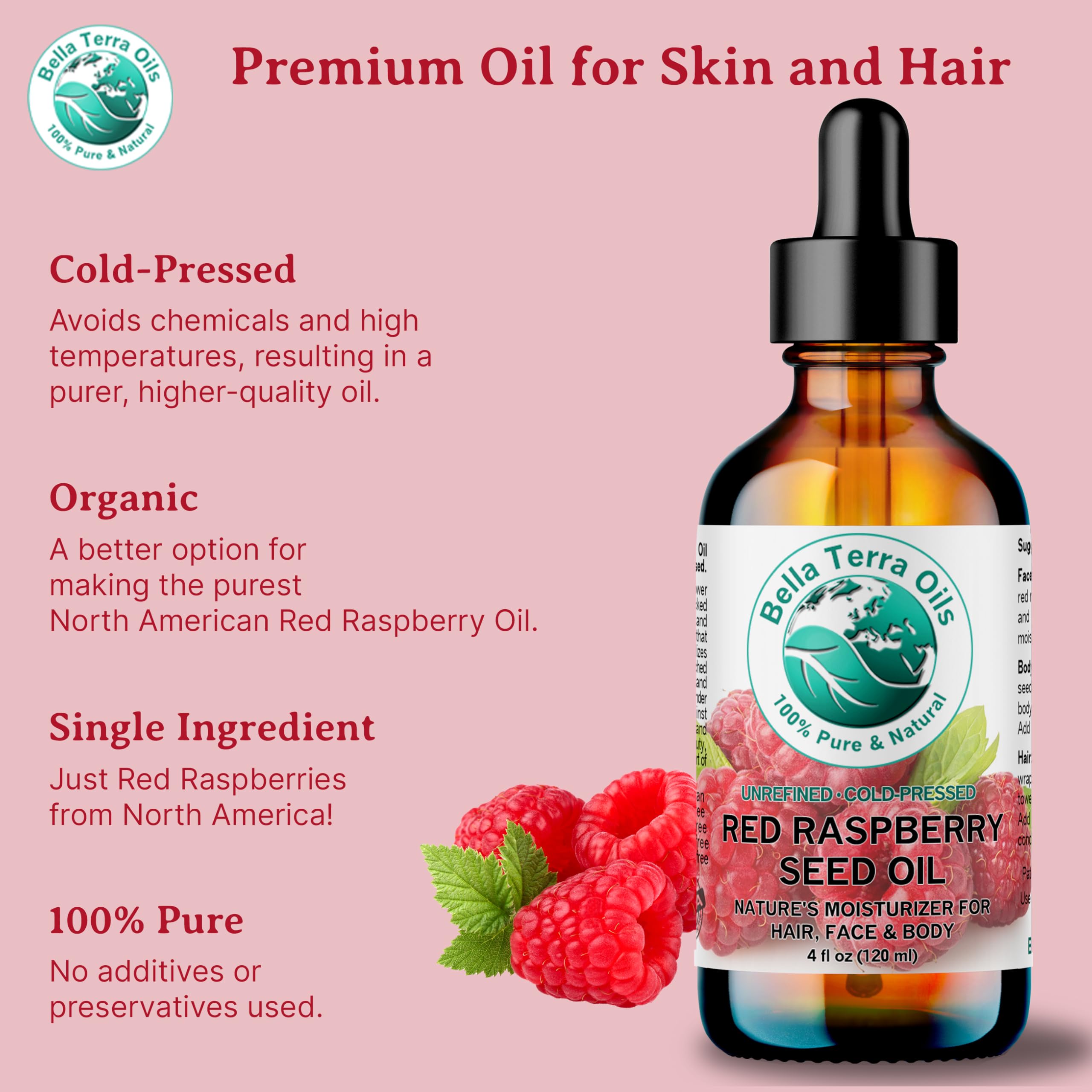 Bella Terra Oils red raspberry seed oil routine for daily glow
