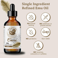 Bella Terra Oils Emu Oil being massaged into skin during routine care.