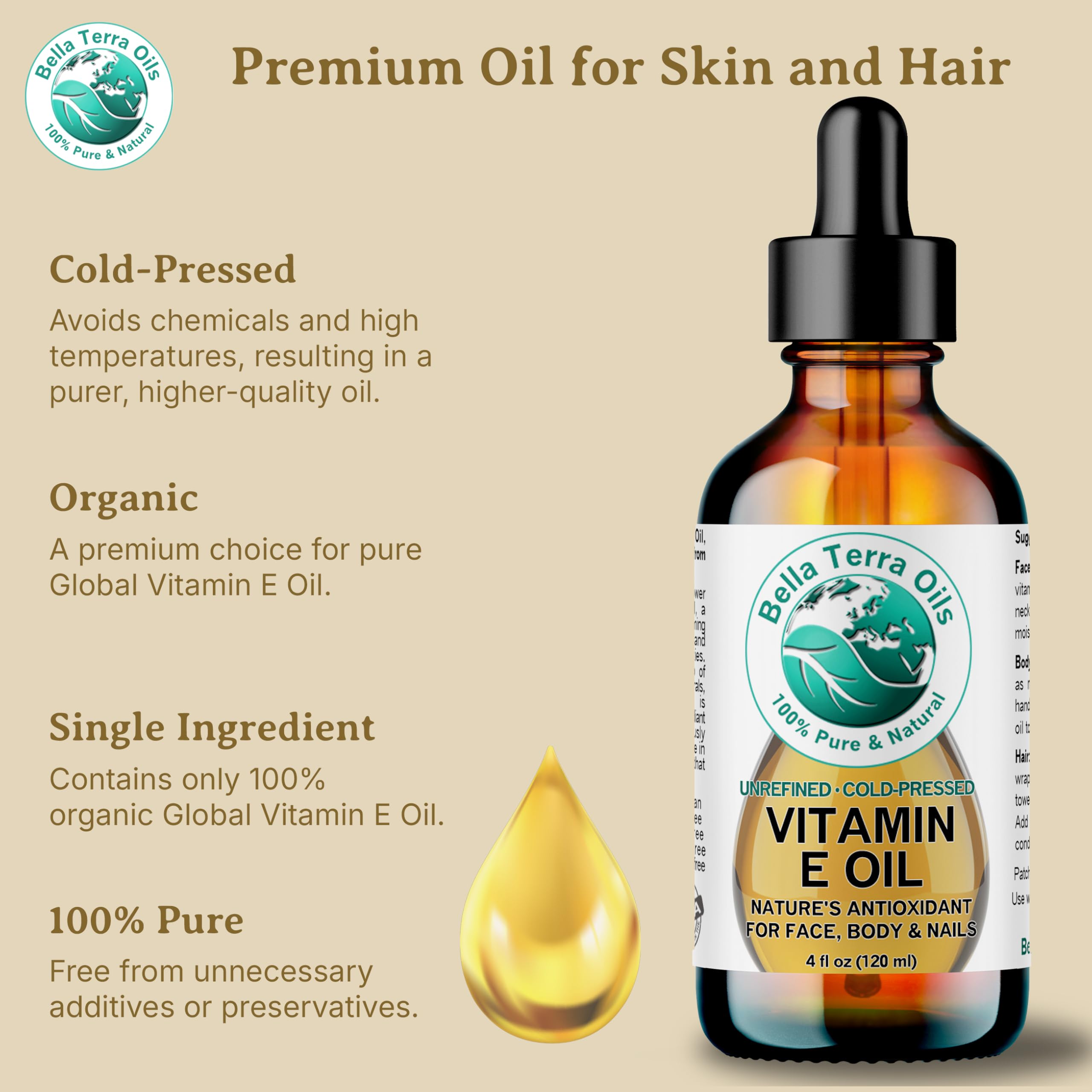 Bella Terra Oils Vitamin E Oil on cuticles nourishes and protects.