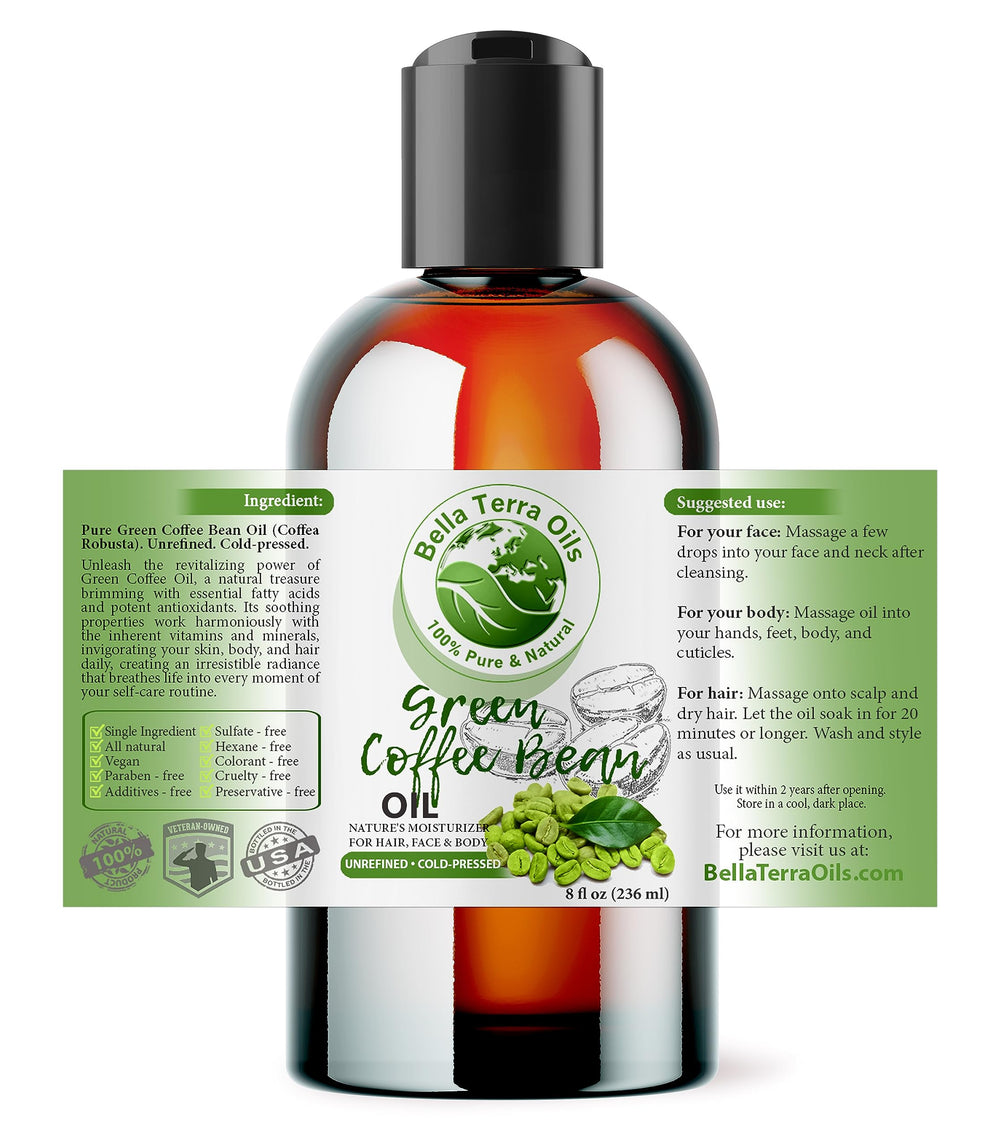Bella Terra Oils vitamin-rich oil closeup emphasizes skin nourishment and antioxidants.