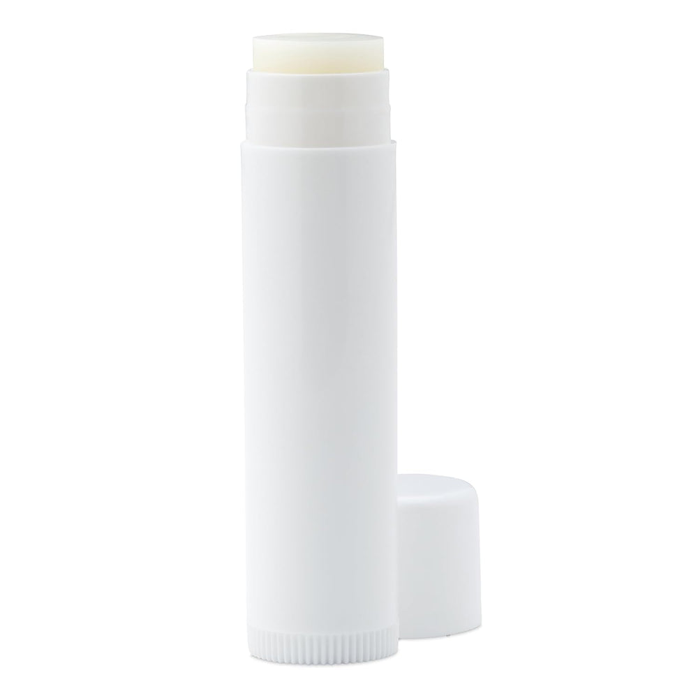 Belladonna promotional display with vanilla lip balm for branding