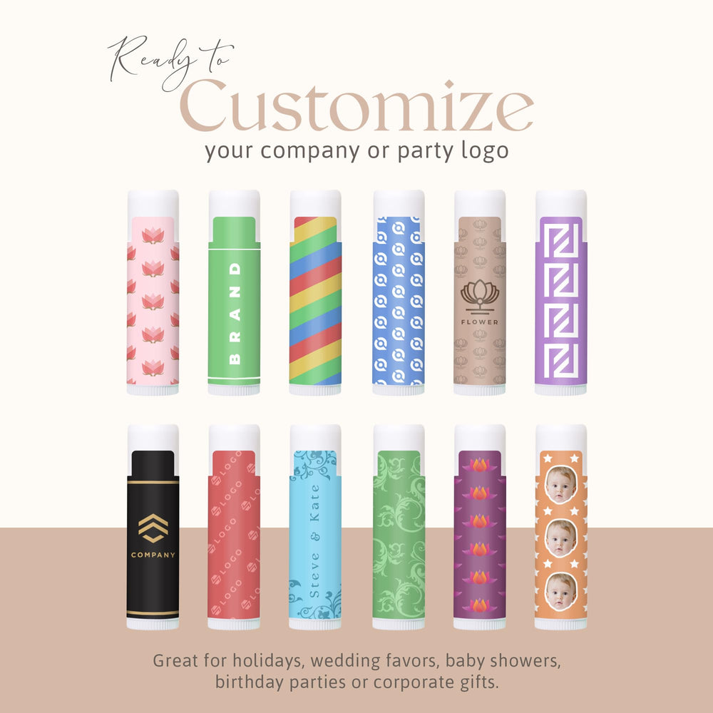 Belladonna vanilla flavor lip balm tubes ideal for weddings