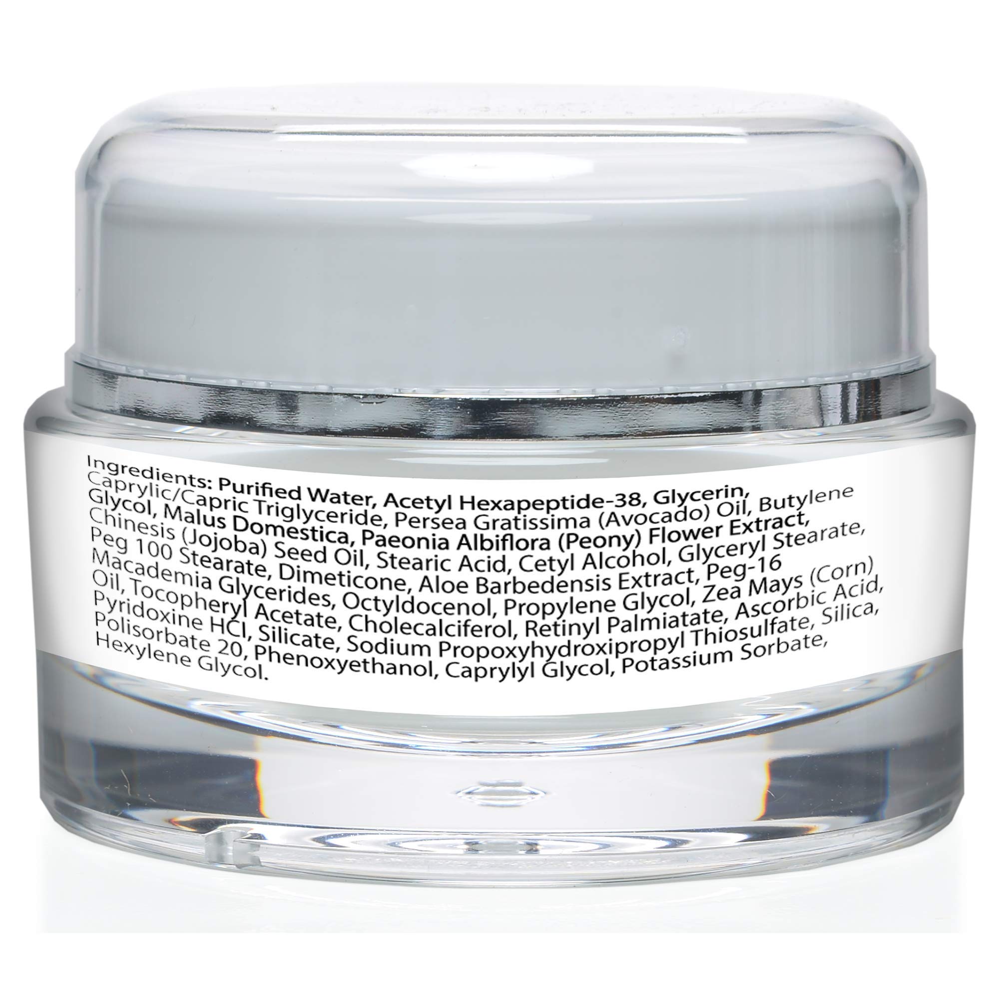 Bella Gold Revitalizing Moisturizer cream swirl on hand demonstrates smooth absorption.