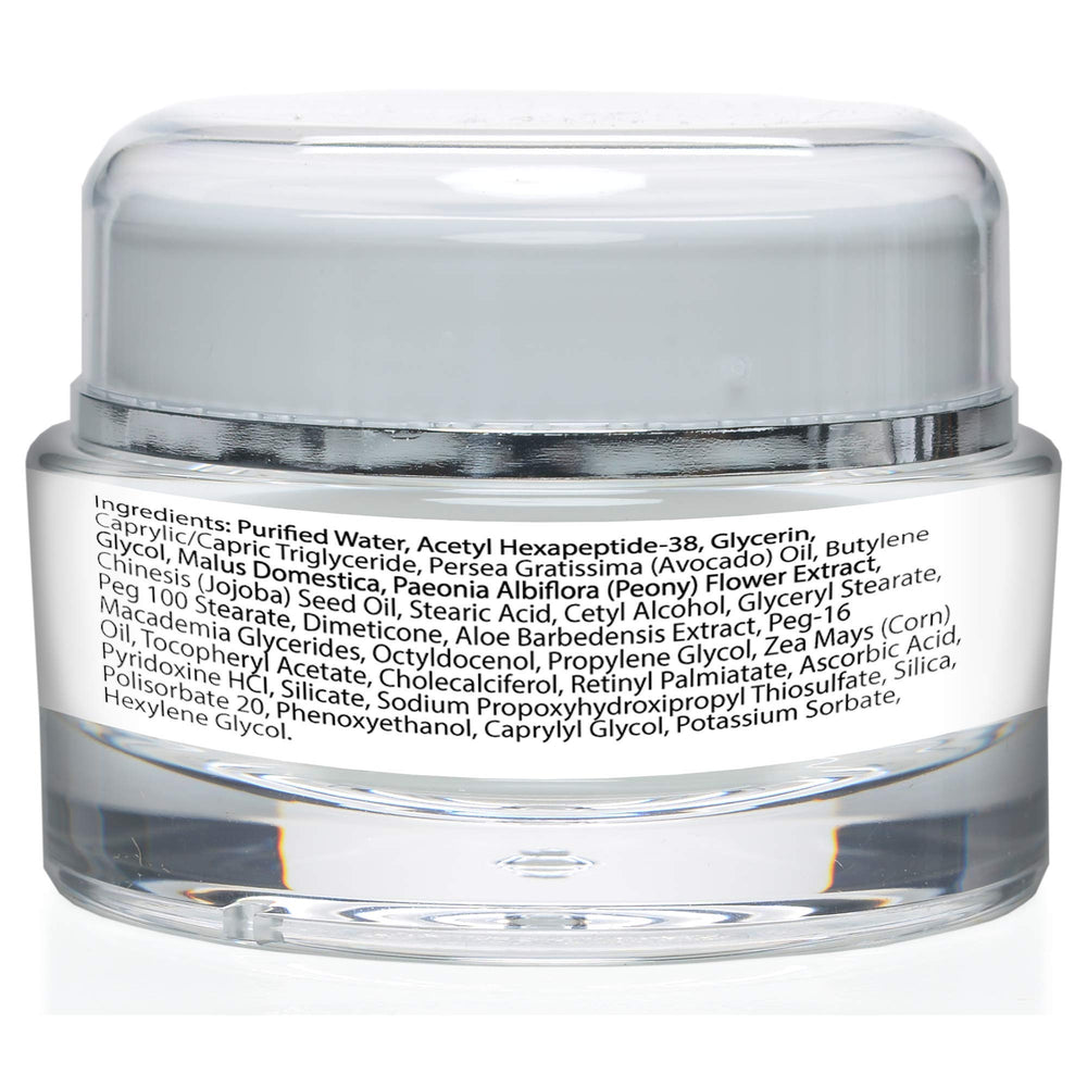 Bella Gold Revitalizing Moisturizer cream swirl on hand demonstrates smooth absorption.