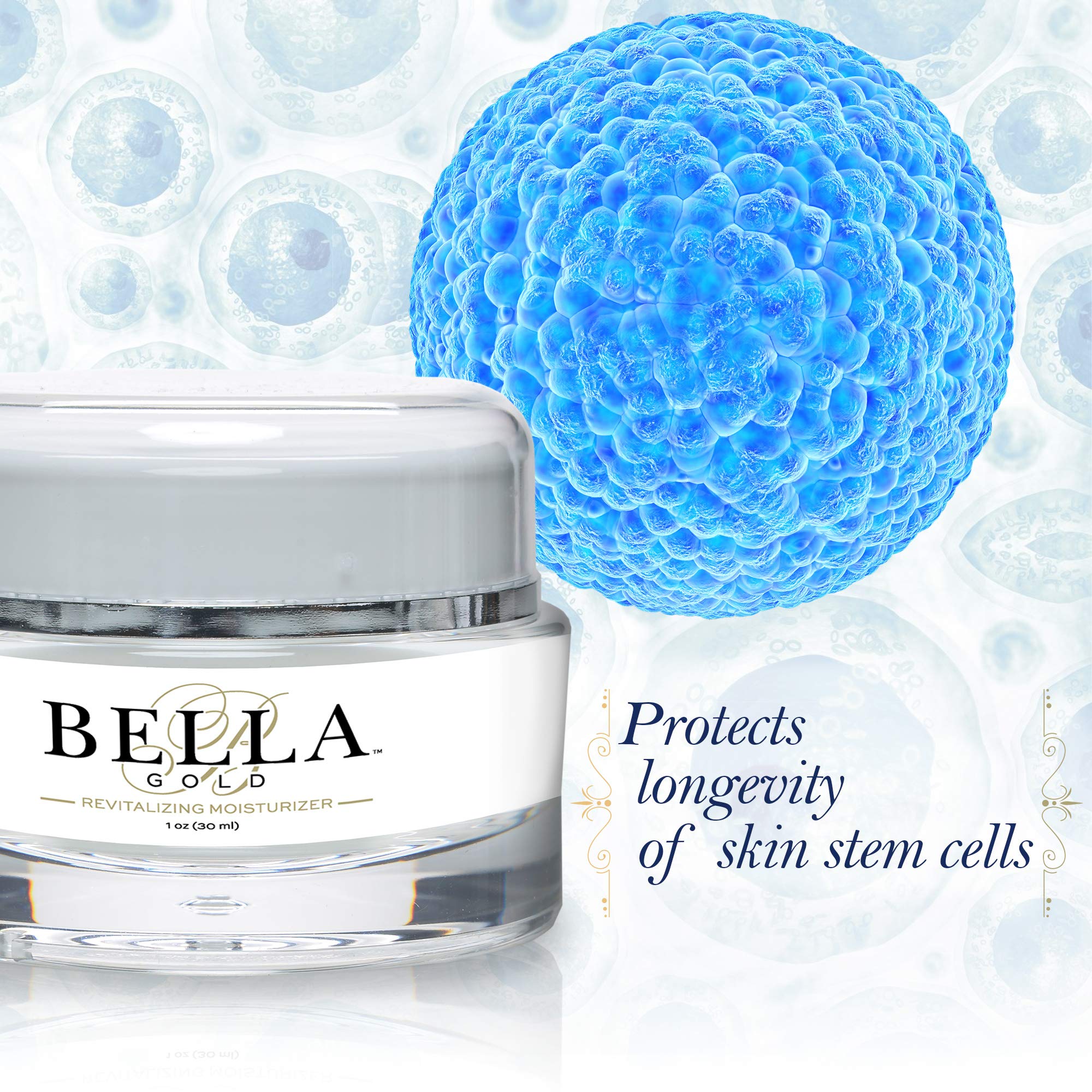 Bella Gold Revitalizing Moisturizer ingredients peptides highlight skin-supporting components.