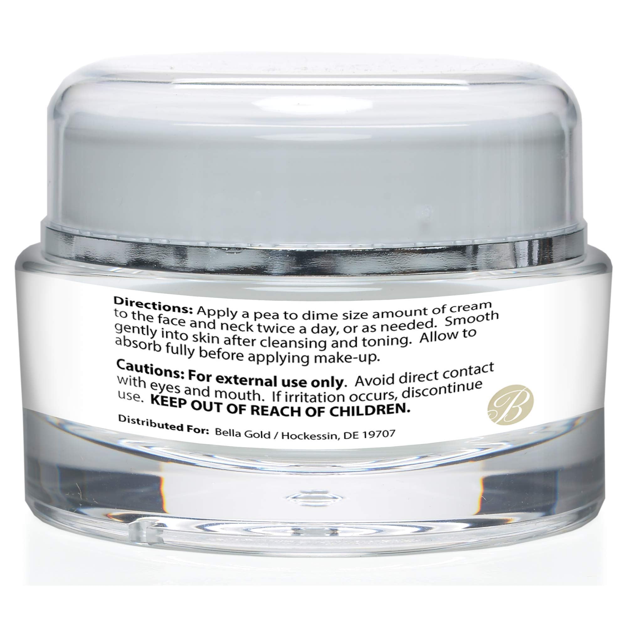 Bella Gold Revitalizing Moisturizer pump application for easy daily use.