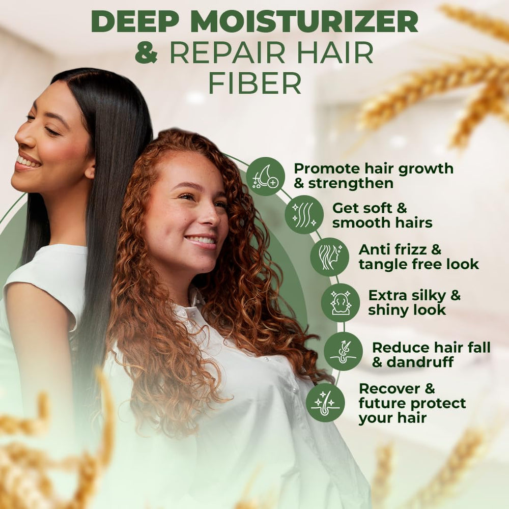 Bellahair argan oil avocado oil shea butter formula for repairing and strengthening strands.