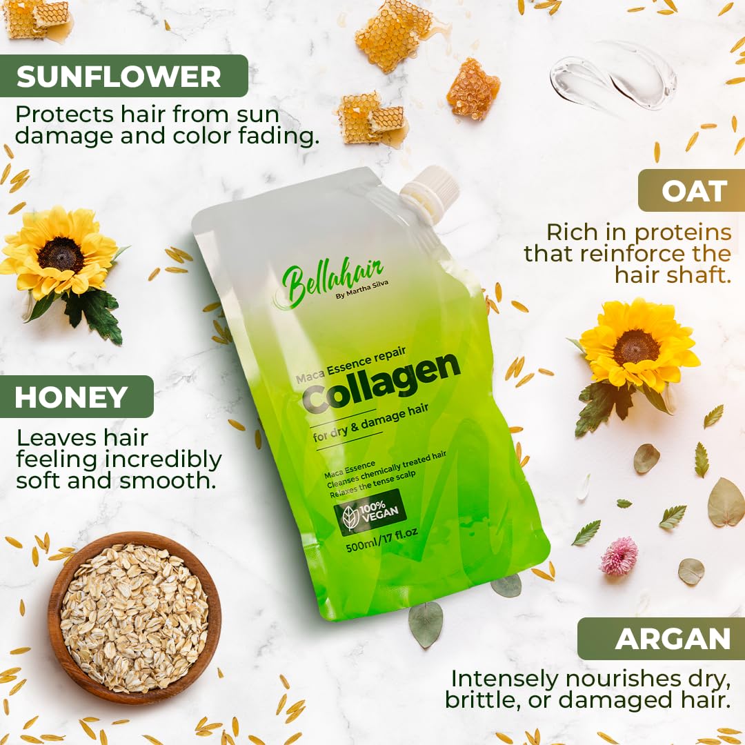 Bellahair botanical extracts close-up showing arnica, calendula, chamomile.