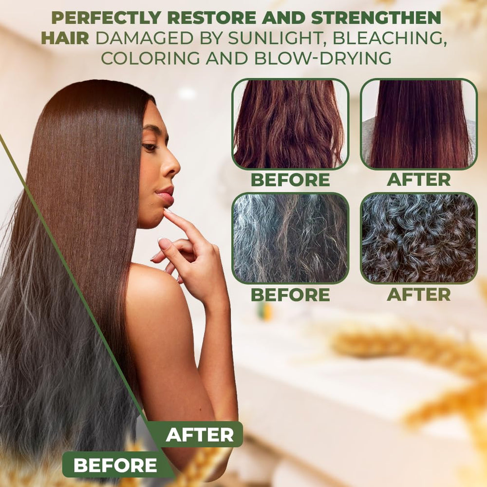 Bellahair glossy finish after treatment on styled hair.