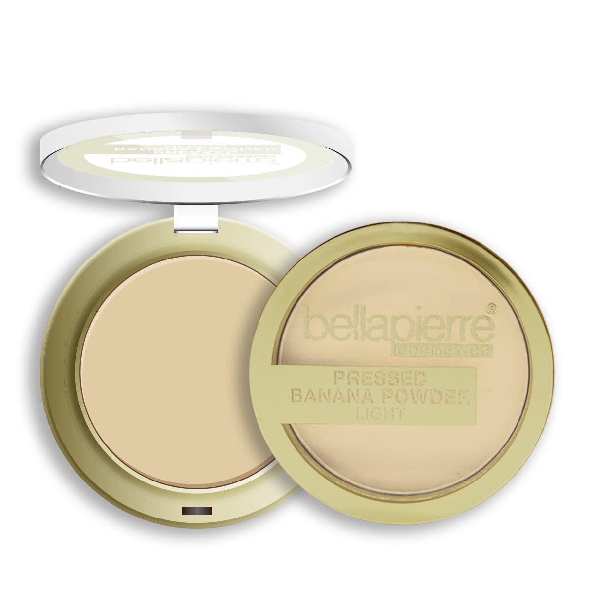 Bellapierre banana color-correcting swatch neutralizes redness for a radiant base.