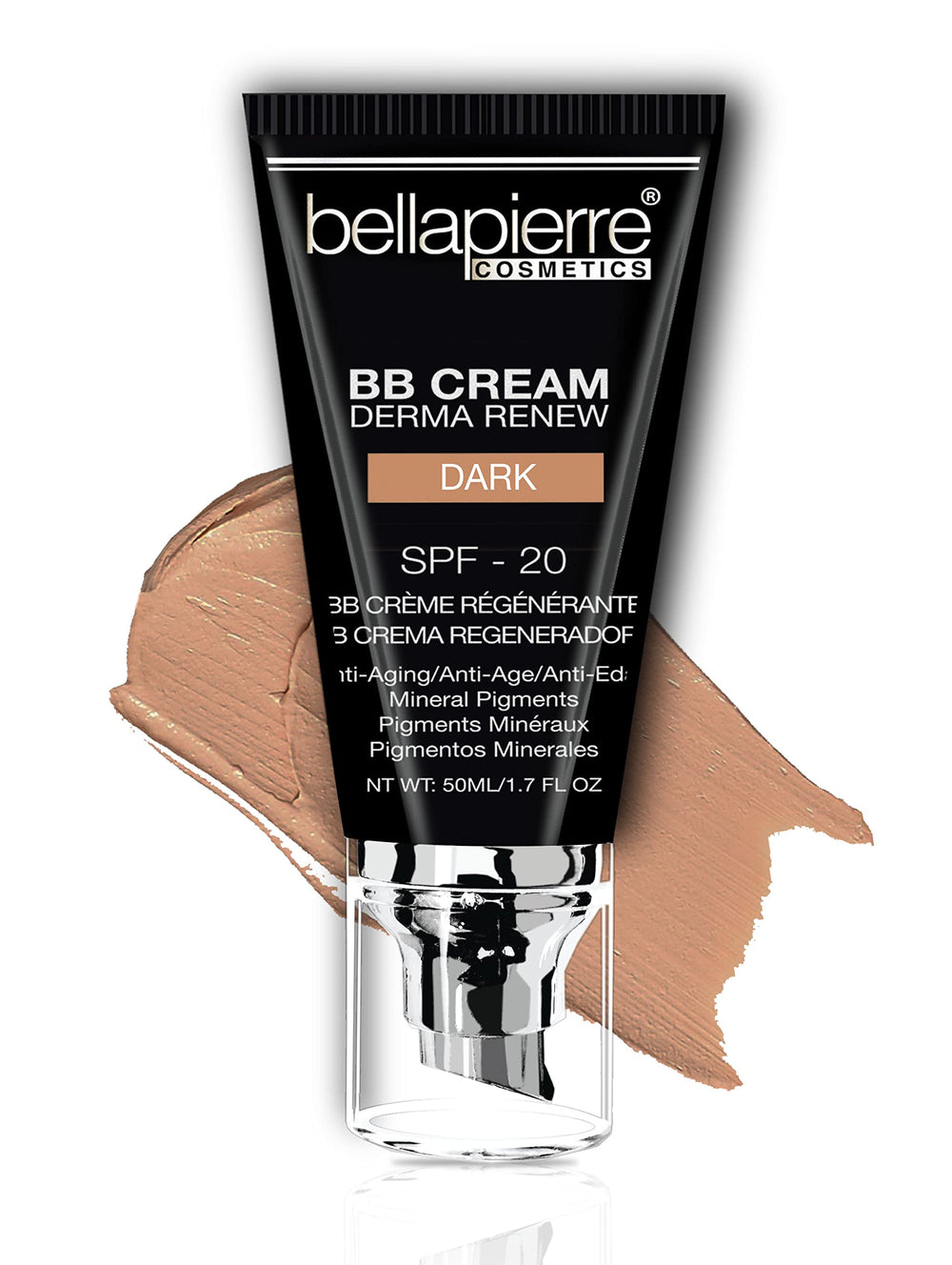 Bellapierre BB Cream SPF 20 bottle pump for easy, mess-free application.