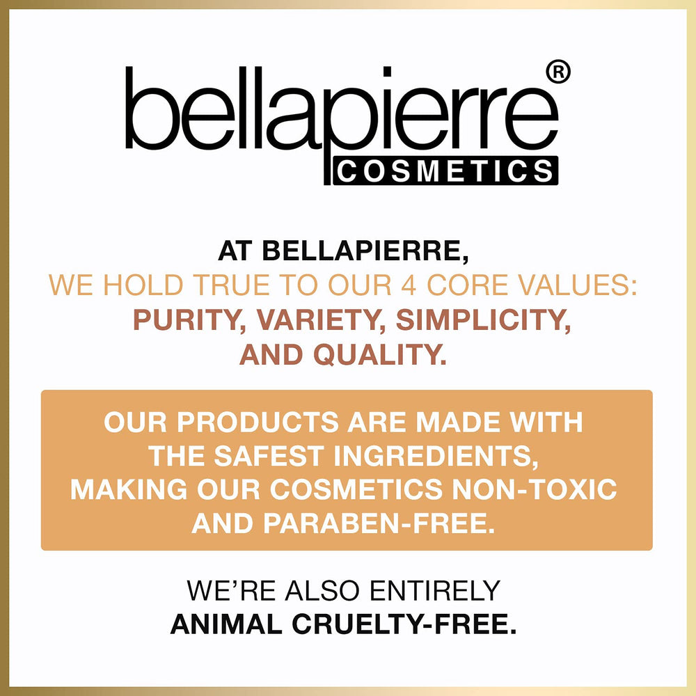 Bellapierre clean, cruelty-free formula in a travel-friendly compact.