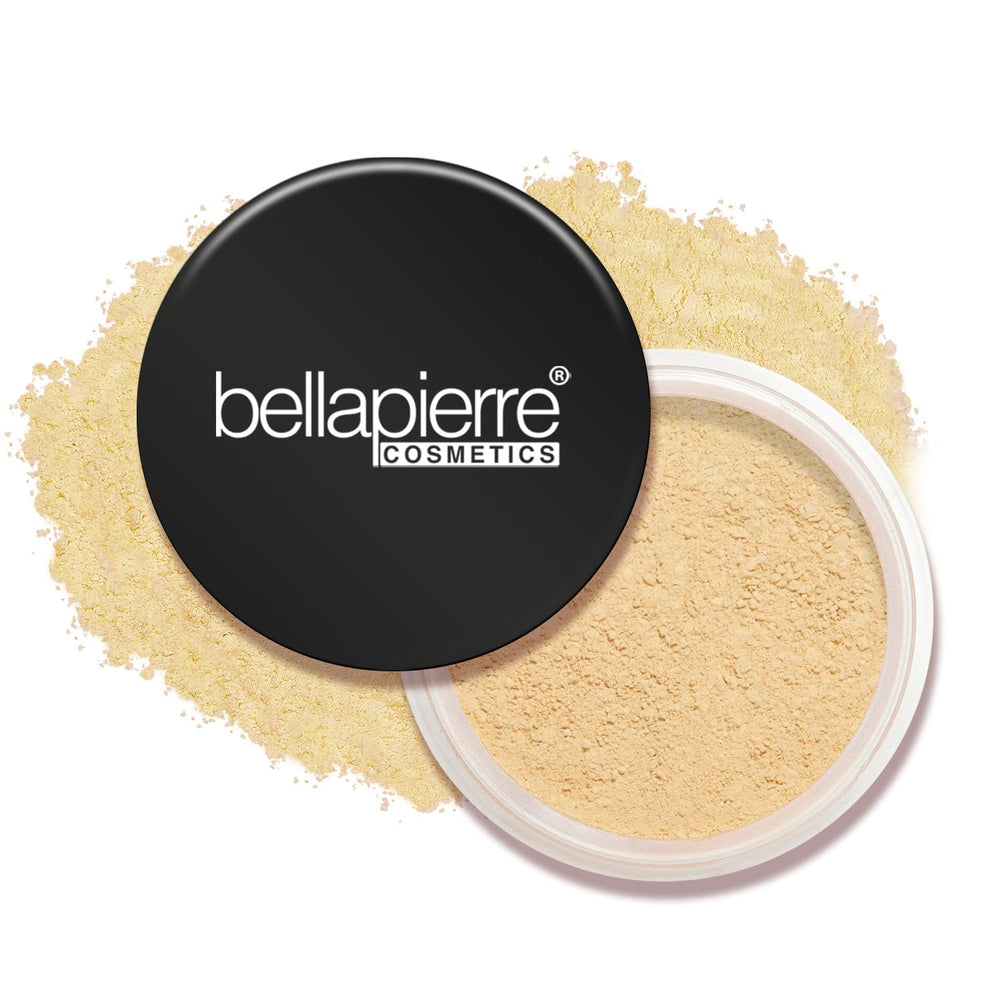 Bellapierre mineral foundation Ivory jar close-up showing creamy texture for smooth coverage.