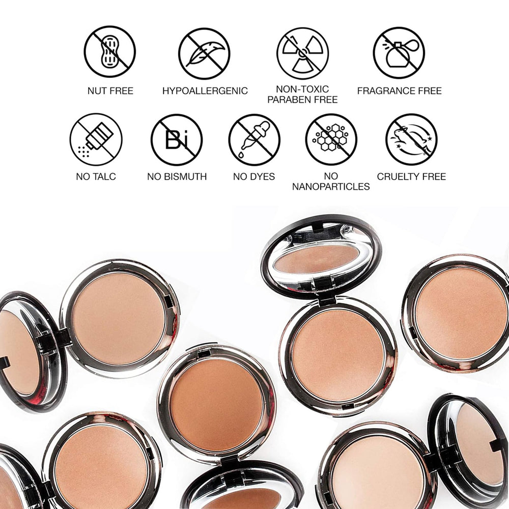 Bellapierre noncomedogenic mineral foundation providing breathable coverage.
