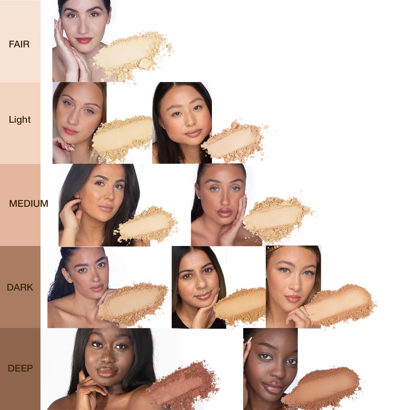 Close-up of Bellapierre puff applicator for smooth application.