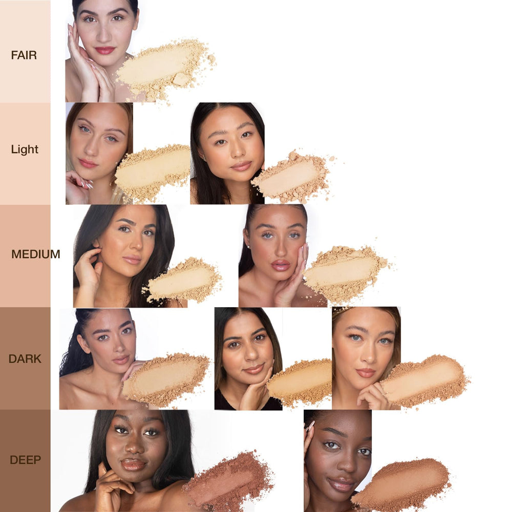 Close-up of Bellapierre puff applicator for smooth application.