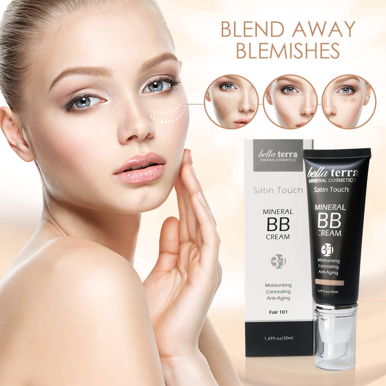 Bellaterra BB Cream 3 in 1 benefits hydration concealment and wear