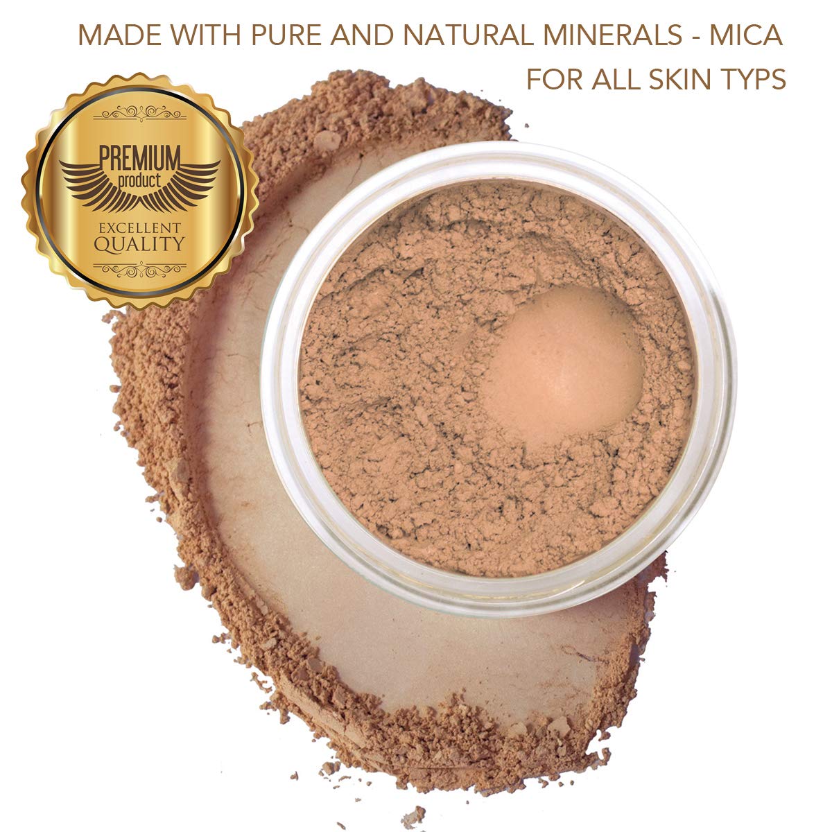 Bellaterra Cosmetics BellaTerra foundation brush demonstrates easy blending and buildable coverage.