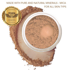 Bellaterra Cosmetics BellaTerra foundation brush demonstrates easy blending and buildable coverage.