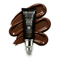 Bellaterra Cosmetics BB Cream Dark 108 bottle shows lightweight, breathable matte coverage.