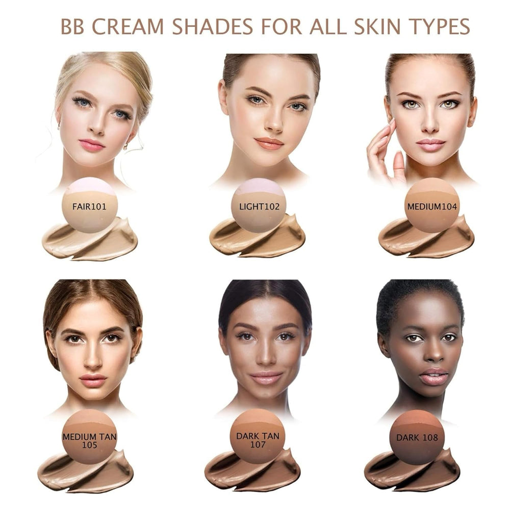 Bellaterra Cosmetics BB Cream application demo shows seamless blend with fingers or sponge.