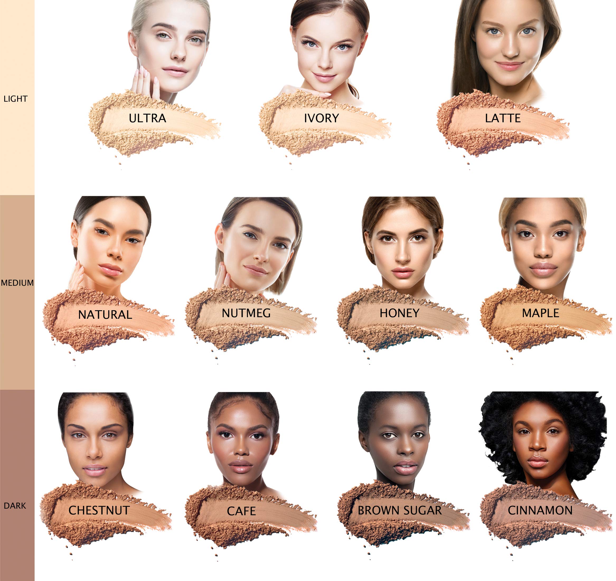 Bellaterra Cosmetics Bella Terra foundation packaging shown with compact 9g size