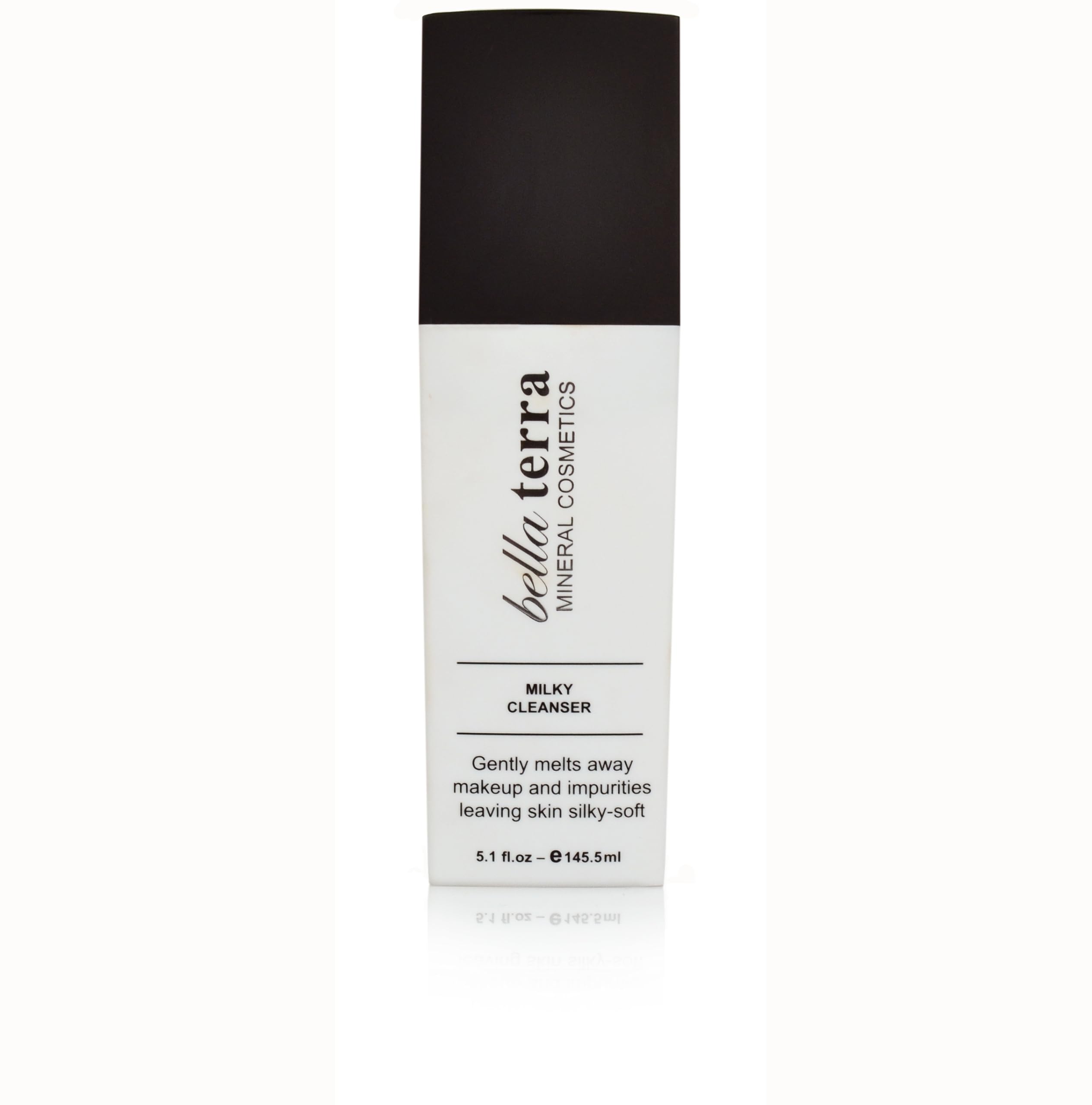 Bellaterra Milky Cleanser packaging highlights a gentle daily cleanser for all skin types.