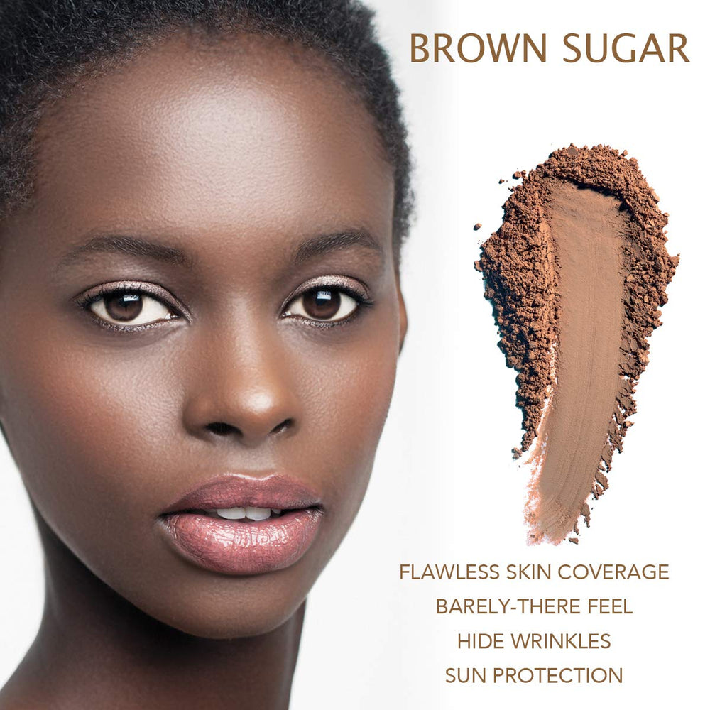 Bellaterra foundation brush application demonstrates smooth blending for natural, even finish.