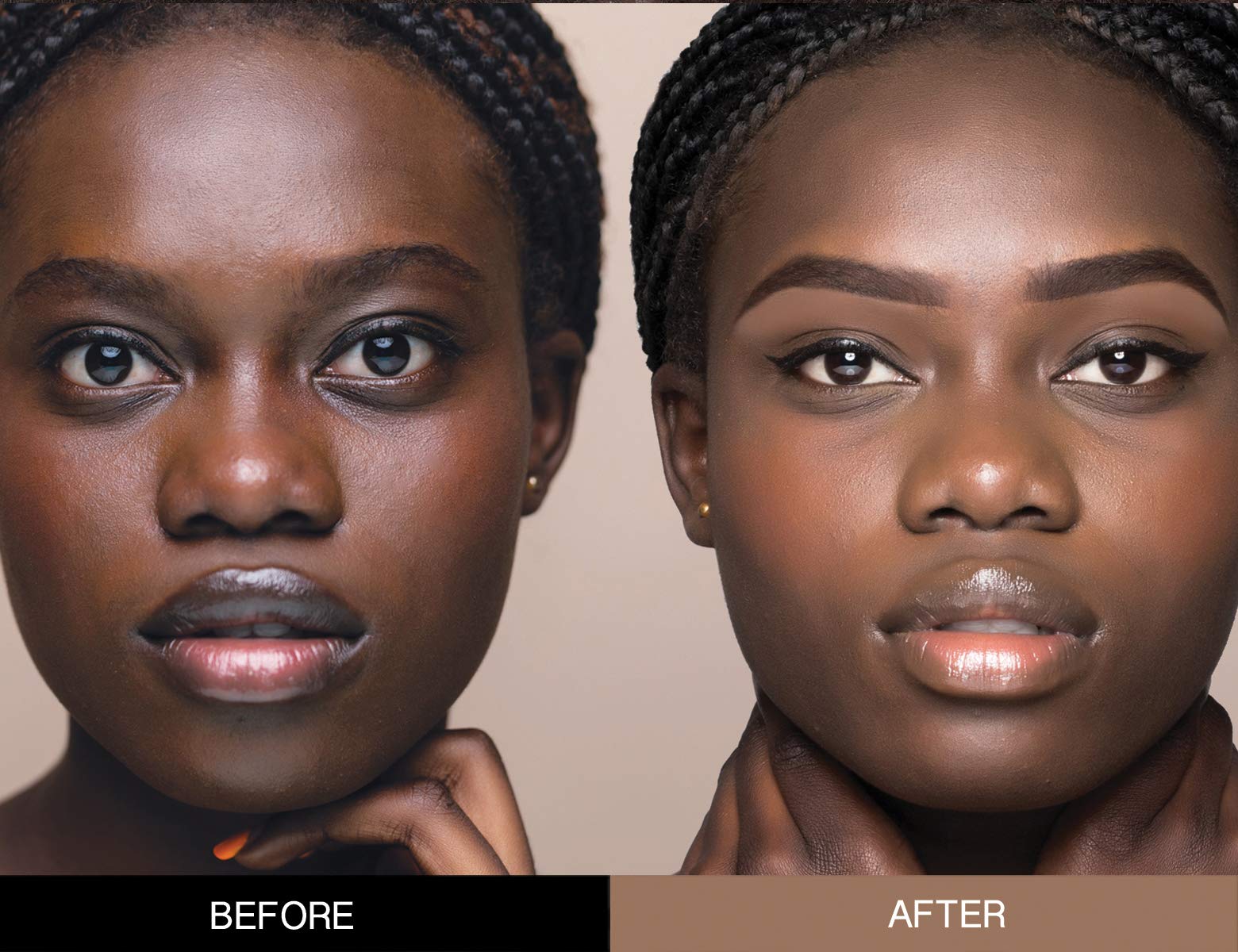 Bellaterra formula close-up highlights finely milled powder for breathable wear.