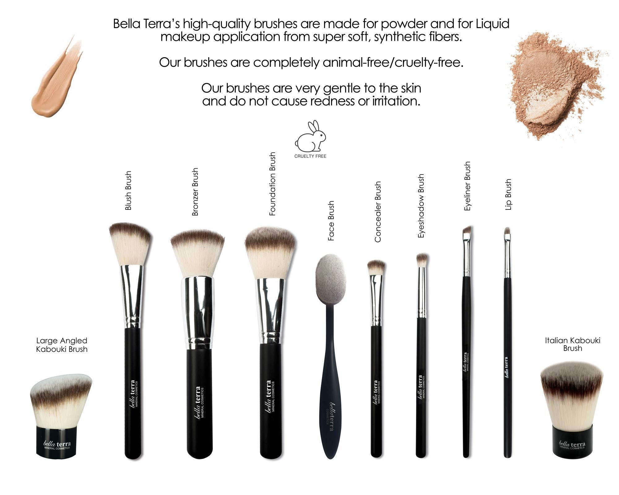 Bellaterra Mineral Foundation Latte powder-dispense demonstrates controlled application for consistent coverage.