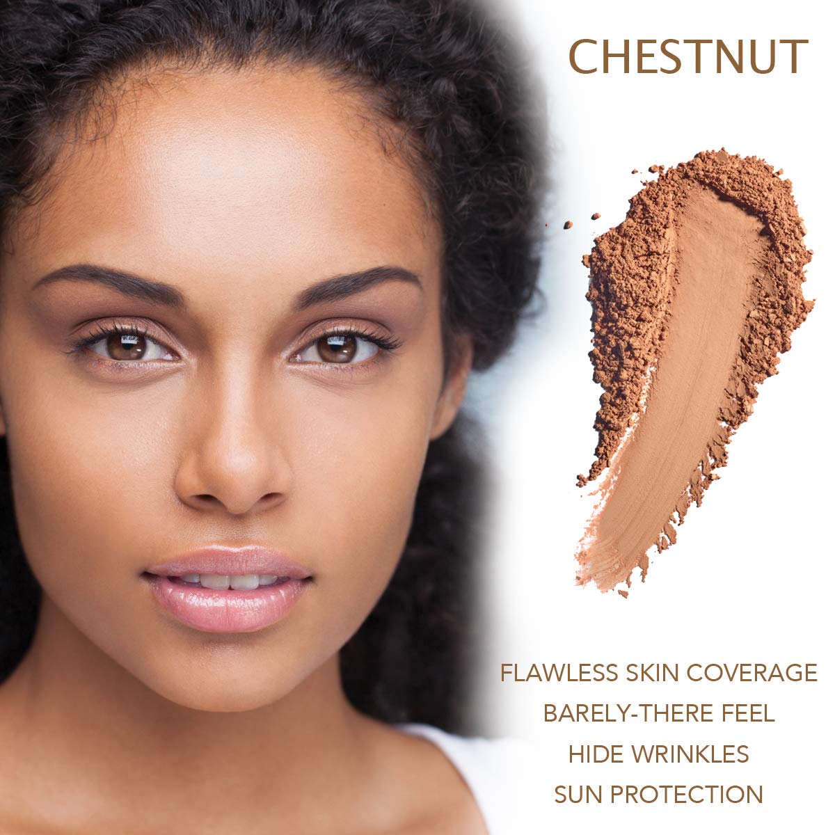 Bellaterra mineral foundation texture reveals finely milled powder for smooth skin